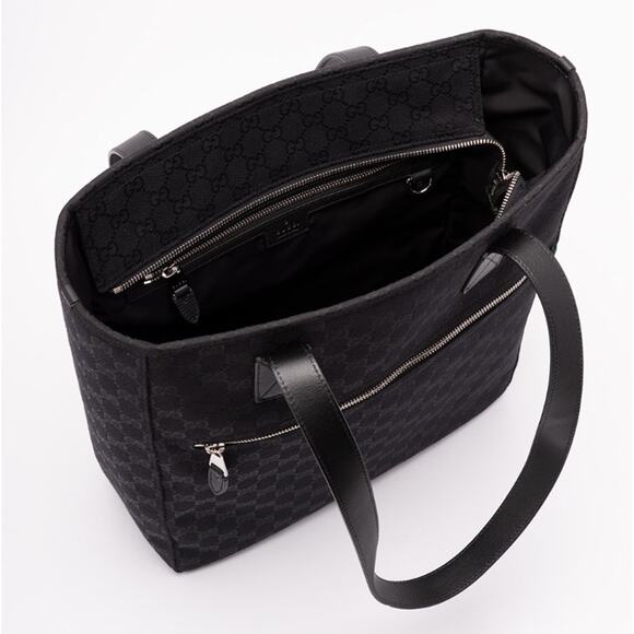 NEW GUCCI GG BLACK SHOULDER TOTE WORK LAPTOP OFFICE BAG AUTHENTIC! - Picture 6 of 7